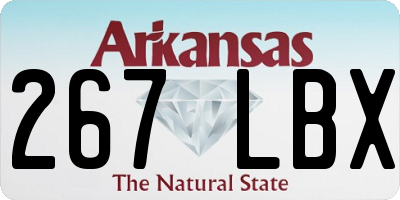 AR license plate 267LBX