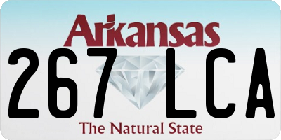 AR license plate 267LCA
