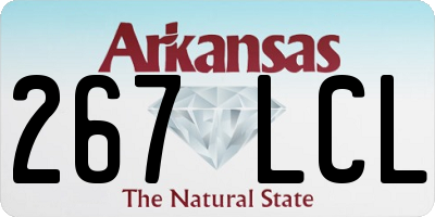 AR license plate 267LCL