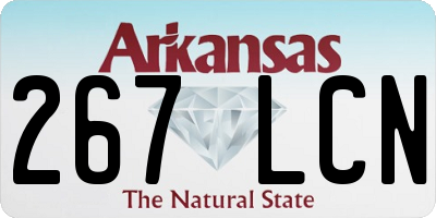 AR license plate 267LCN