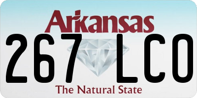 AR license plate 267LCO