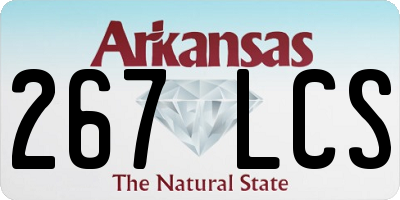 AR license plate 267LCS