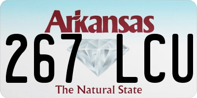 AR license plate 267LCU