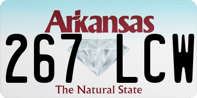 AR license plate 267LCW