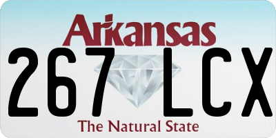 AR license plate 267LCX