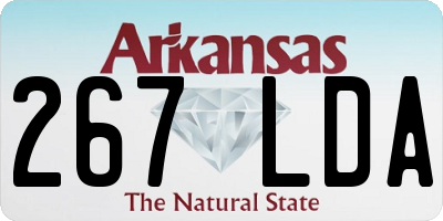 AR license plate 267LDA