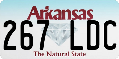 AR license plate 267LDC