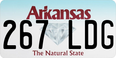 AR license plate 267LDG