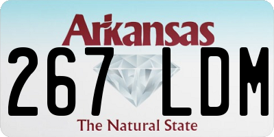 AR license plate 267LDM