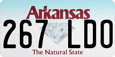 AR license plate 267LDO