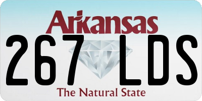 AR license plate 267LDS