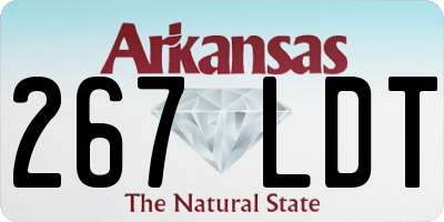 AR license plate 267LDT
