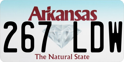 AR license plate 267LDW