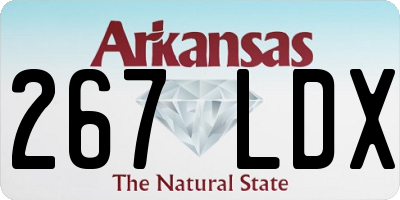 AR license plate 267LDX