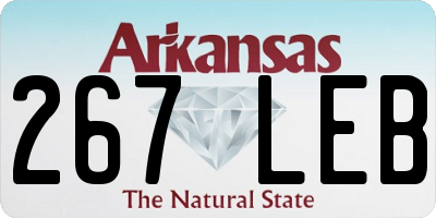 AR license plate 267LEB