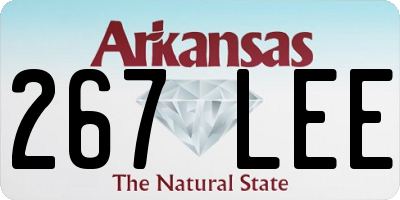 AR license plate 267LEE