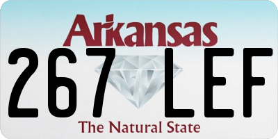AR license plate 267LEF