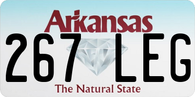 AR license plate 267LEG