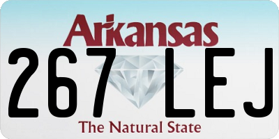 AR license plate 267LEJ