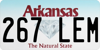 AR license plate 267LEM
