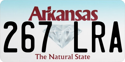 AR license plate 267LRA