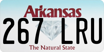 AR license plate 267LRU