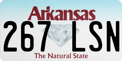 AR license plate 267LSN