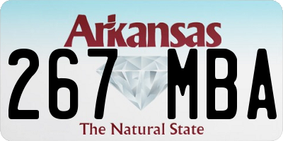 AR license plate 267MBA