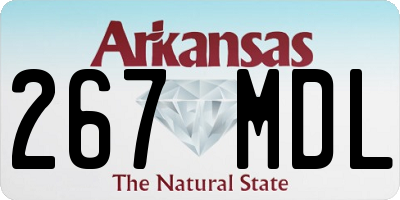 AR license plate 267MDL