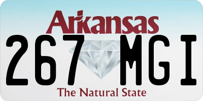 AR license plate 267MGI