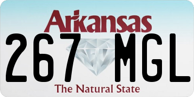 AR license plate 267MGL