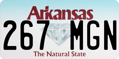 AR license plate 267MGN