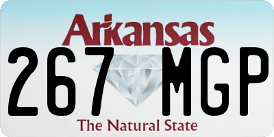 AR license plate 267MGP