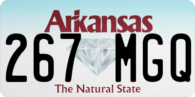 AR license plate 267MGQ
