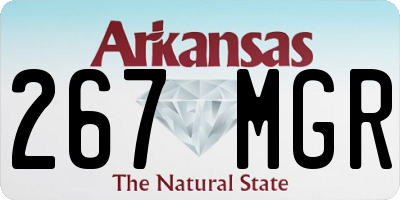 AR license plate 267MGR