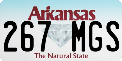 AR license plate 267MGS