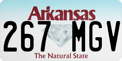 AR license plate 267MGV