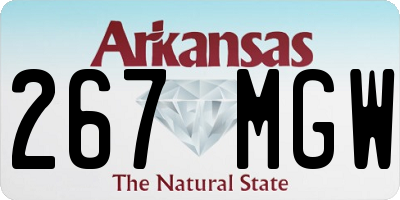 AR license plate 267MGW