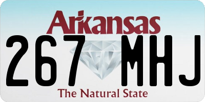 AR license plate 267MHJ