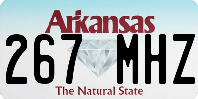 AR license plate 267MHZ