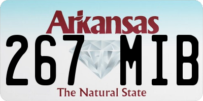 AR license plate 267MIB