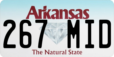 AR license plate 267MID
