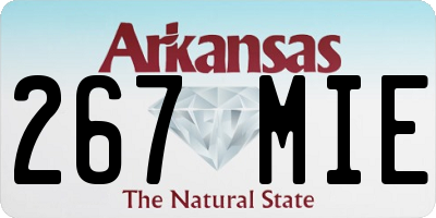AR license plate 267MIE