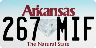 AR license plate 267MIF