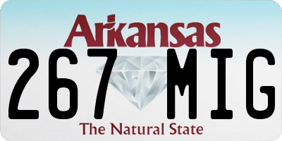AR license plate 267MIG