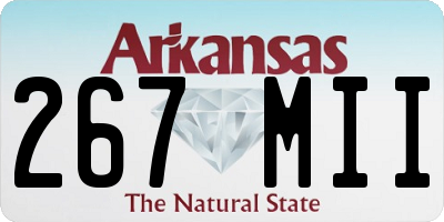AR license plate 267MII
