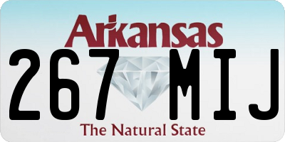 AR license plate 267MIJ