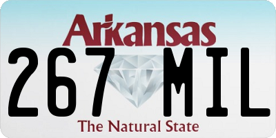 AR license plate 267MIL
