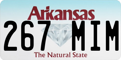 AR license plate 267MIM
