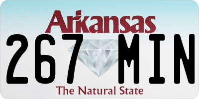 AR license plate 267MIN